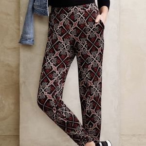 Anthropologie Lilka Faye Skinny Floral Printed Pull On Jogger Pants, XS